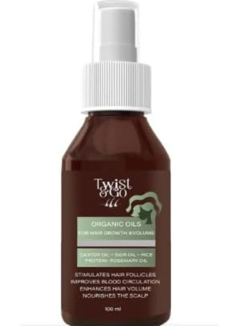  تويست اند جو  زيت Twist & Go الطبيعي لنمو وتكثيف الشعر 100 مل – زيت شعر بزيوت عضوية لتنشيط فروة الرأس، تقوية البصيلات وزيادة كثافة الشعر - Image 1